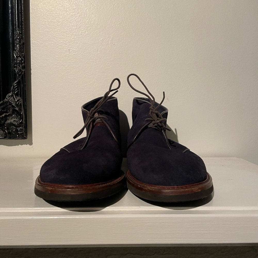 Brunello Cucinelli Dark Blue Chukka Boots
